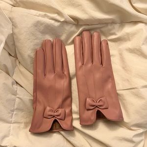 Pink Furry Gloves